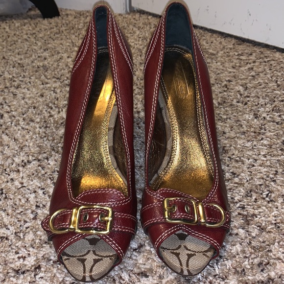 Coach Shoes - EUC Francie peep toe heels by coach